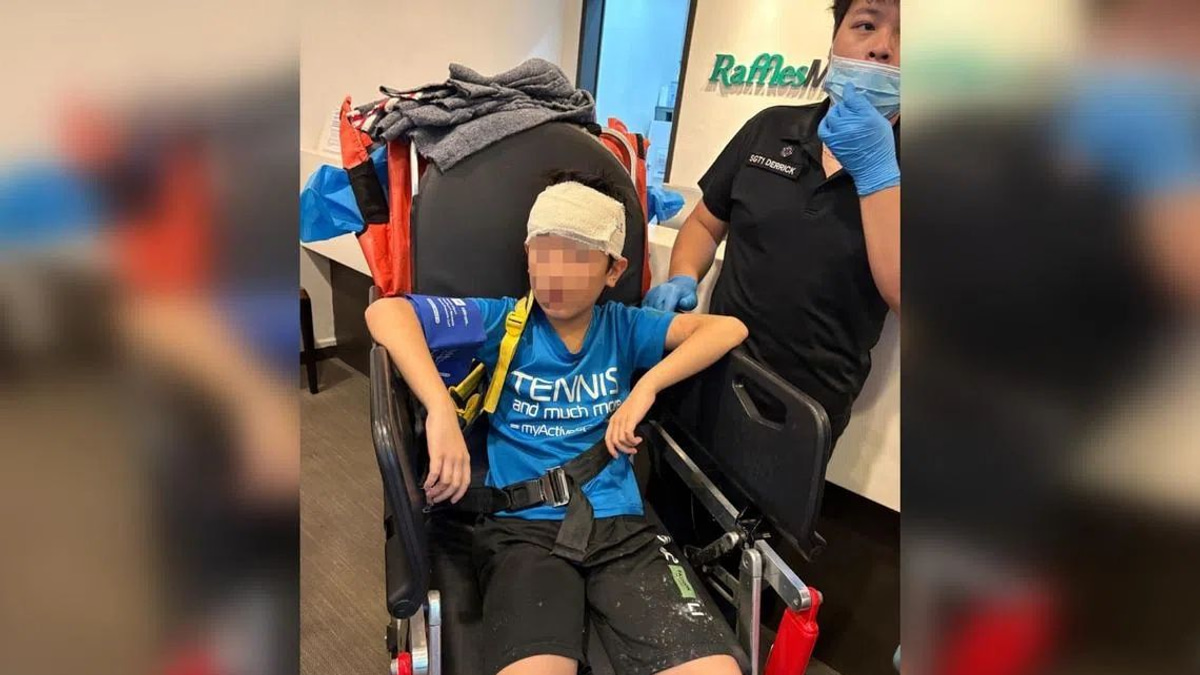 Child hospitalised after signboard collapse at Singapore foodcourt