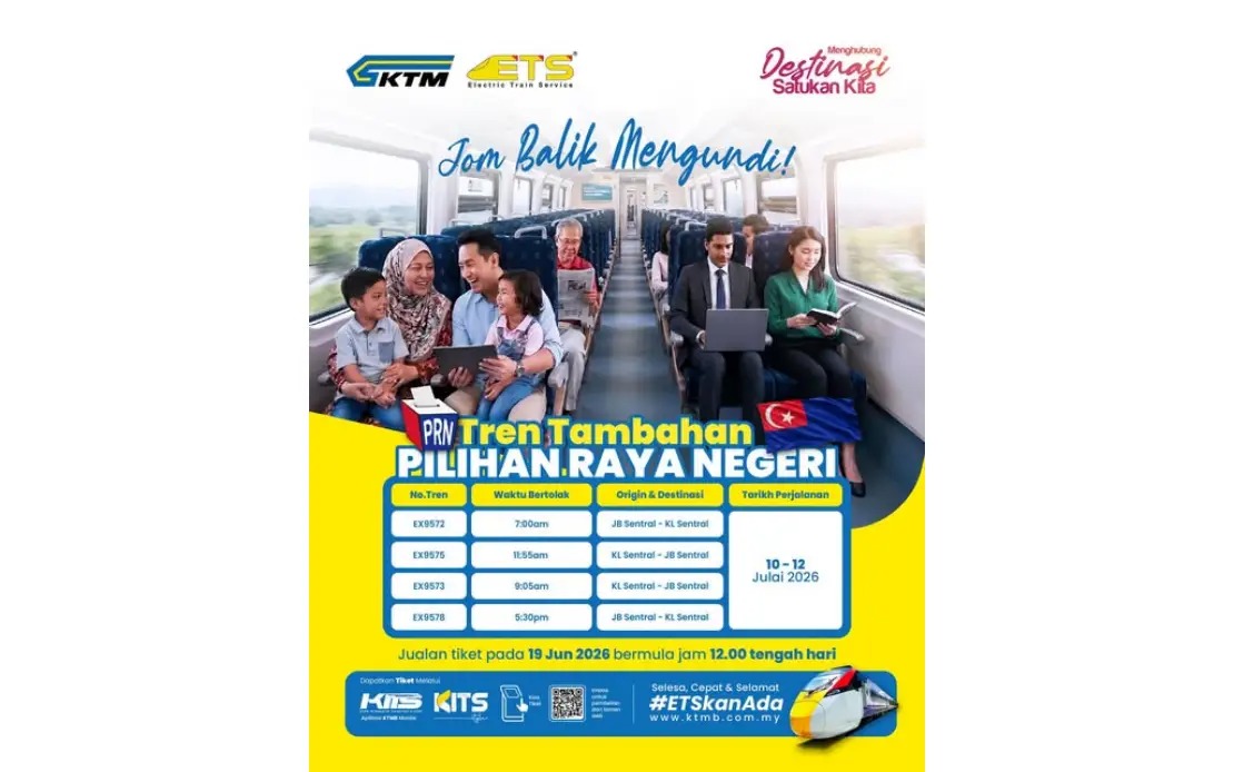 KTMB Bolsters Train Services for Johor Election Voters