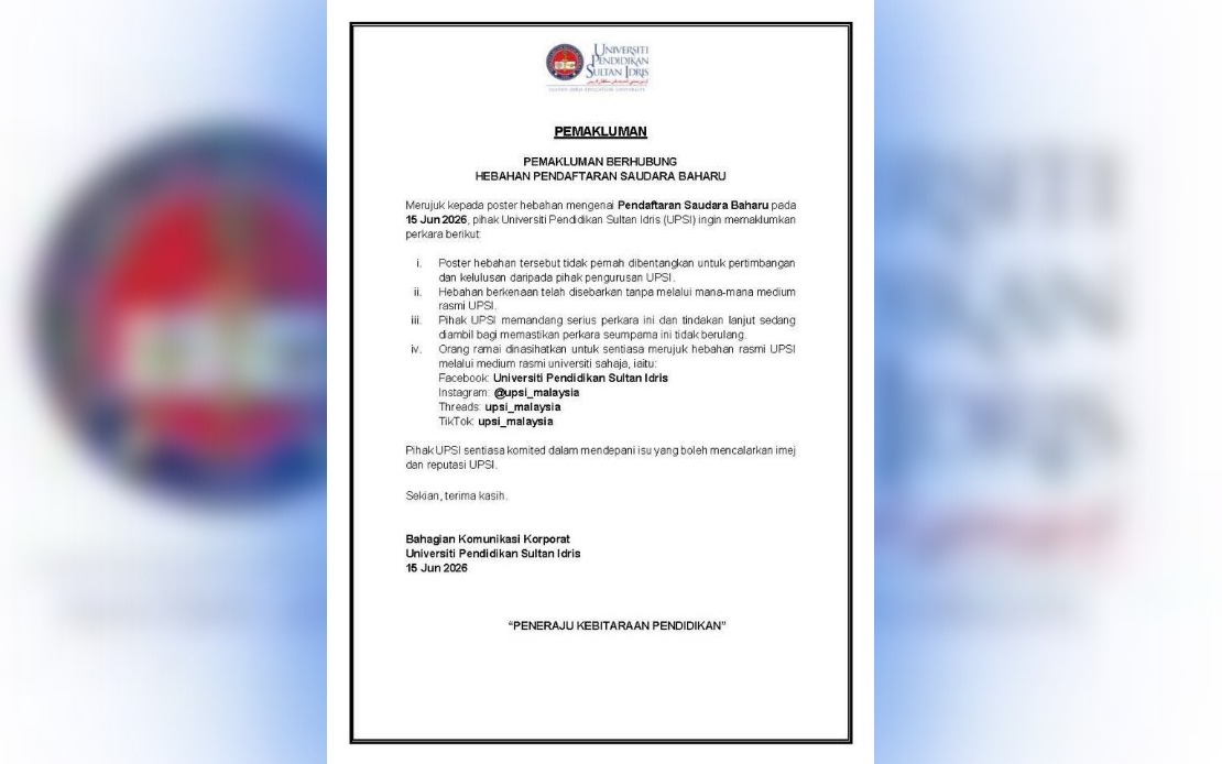 UPSI Denies Involvement in Viral 'Mualaf Registration' Poster