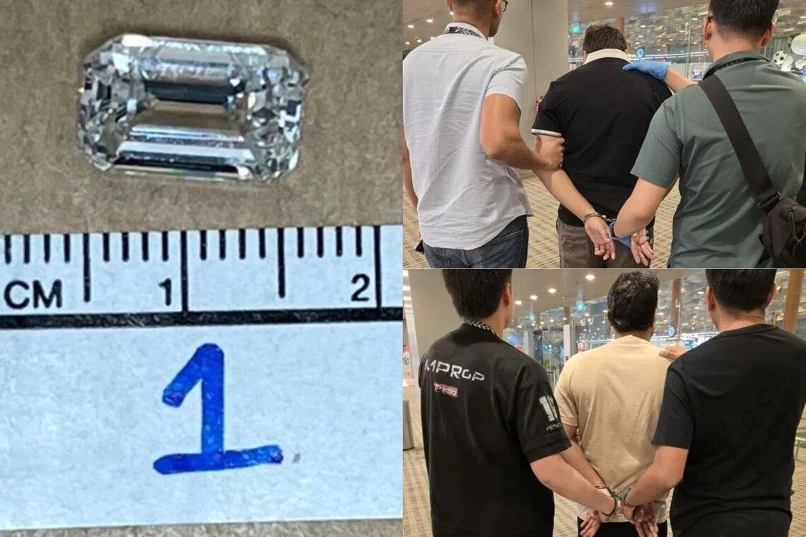 Two men arrested after S$235,000 diamond theft at Singapore Chinatown jewellery store