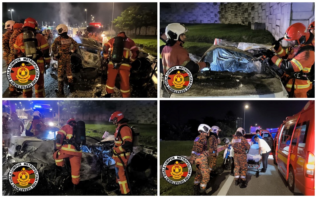Two University Students Die in Fiery DUKE Expressway Crash Near Kuala Lumpur