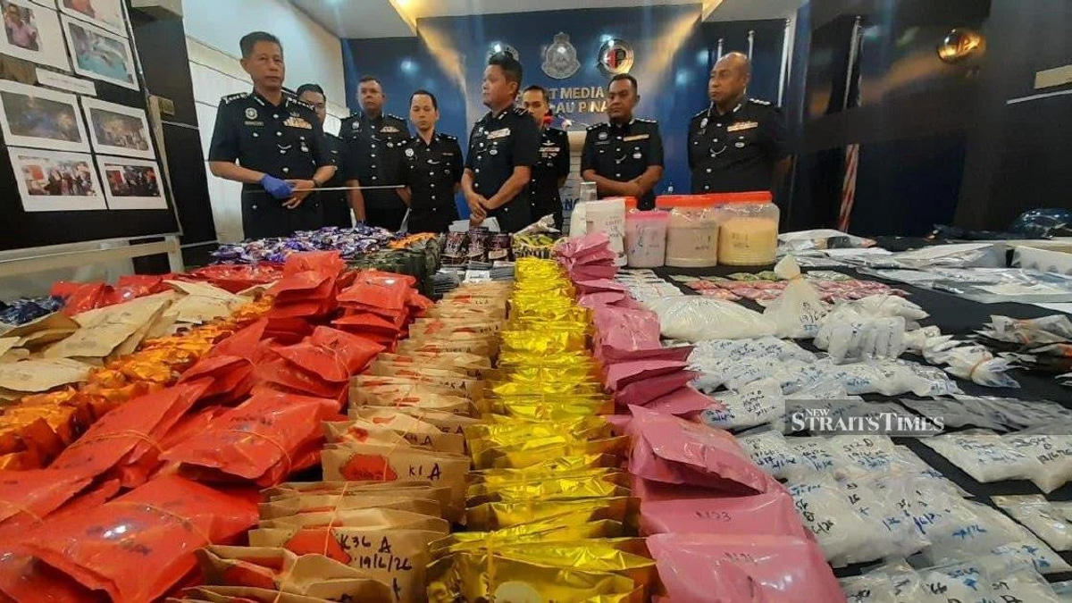 Penang Police Bust Major Drug Racket, Seize RM9.7mil in Contraband at Butterworth Condo
