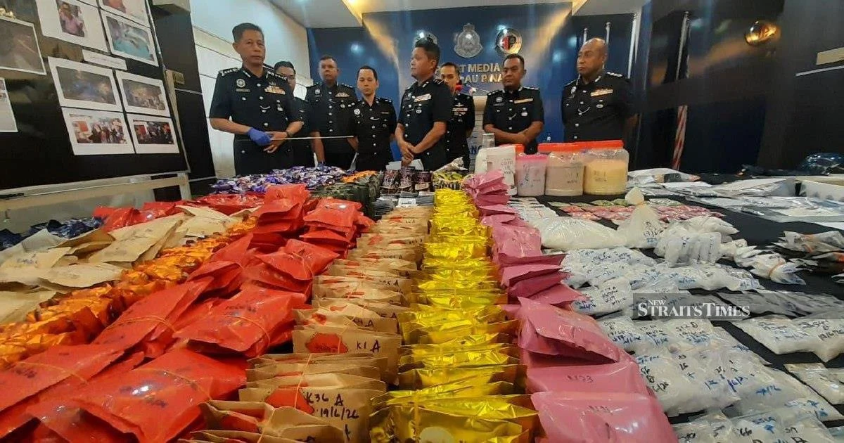 Penang Police Bust Major Drug Racket, Seize RM9.7mil in Contraband at Butterworth Condo