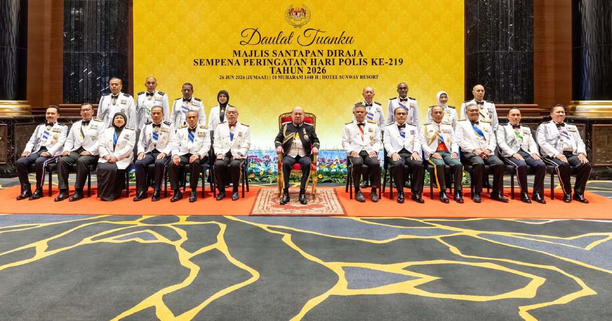 Sultan Ibrahim Presides Over Royal Banquet Marking 219 Years of Malaysian Police