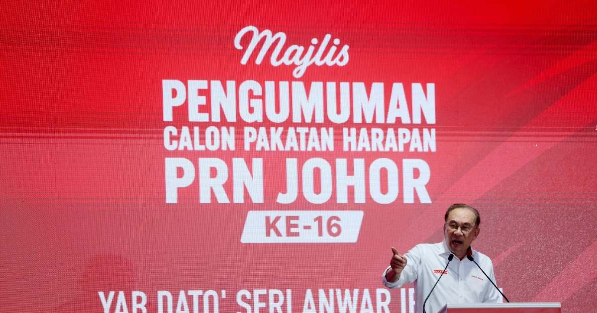 Johor received RM16b in federal allocations versus RM14b contributed over three years, says PM Anwar