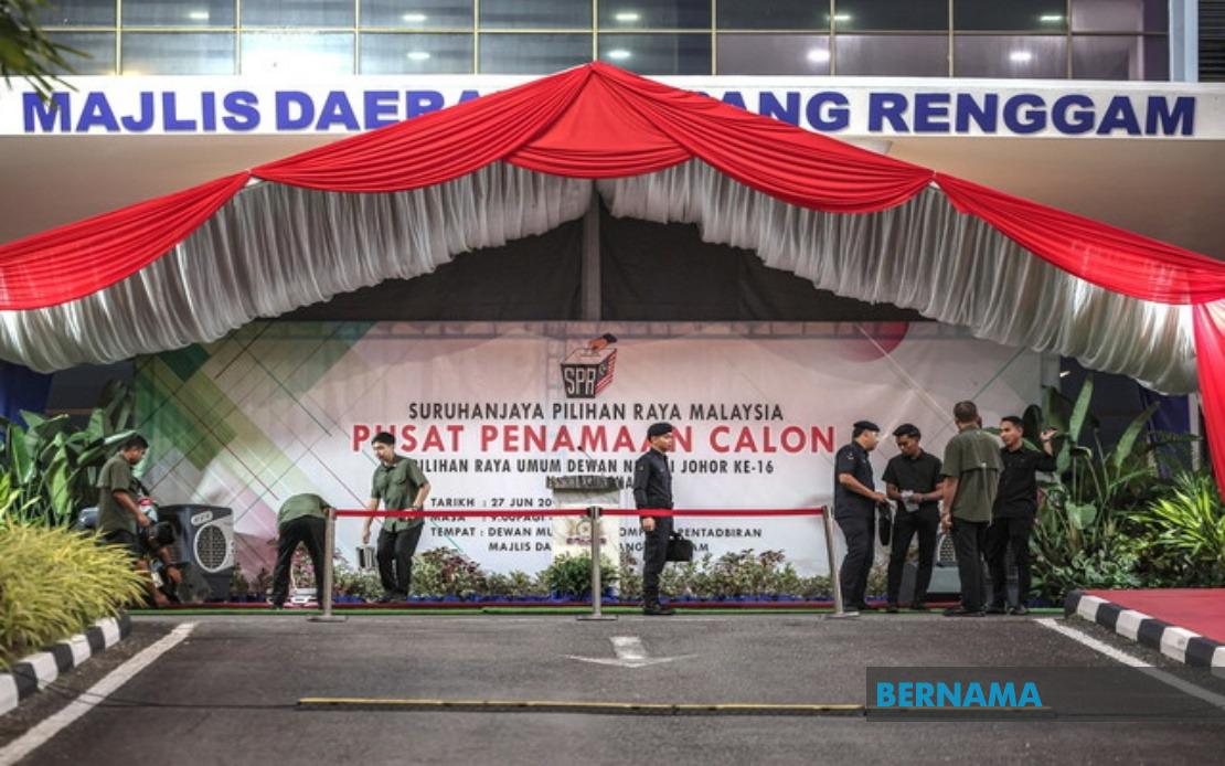 Johor State Election Nomination Process Underway as 56 Centres Open Statewide