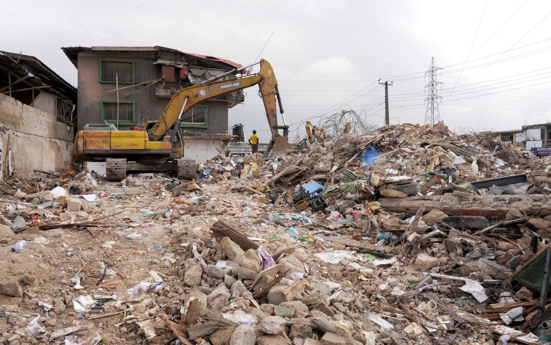 Nine Dead, 27 Rescued After Shopping Complex Collapses in Lagos